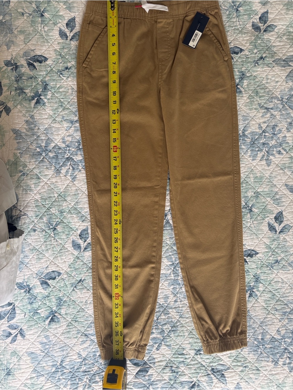 Tommy Hilfiger Boys Tan Drawstring Jogger Pants